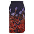 Women's Dries van Noten Floral Print Midi Skirt in Black Viscose