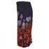 Women's Dries van Noten Floral Print Midi Skirt in Black Viscose