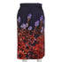 Women's Dries van Noten Floral Print Midi Skirt in Black Viscose