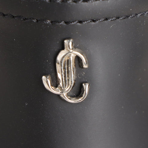 Women's Jimmy Choo Youth II Buckled Ankle Boots in Black Calf Leather