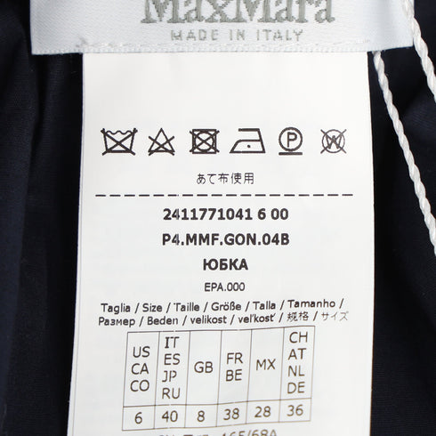 Women's Max Mara Kirsch Pinstripe Mini Skirt in Navy Blue Cotton