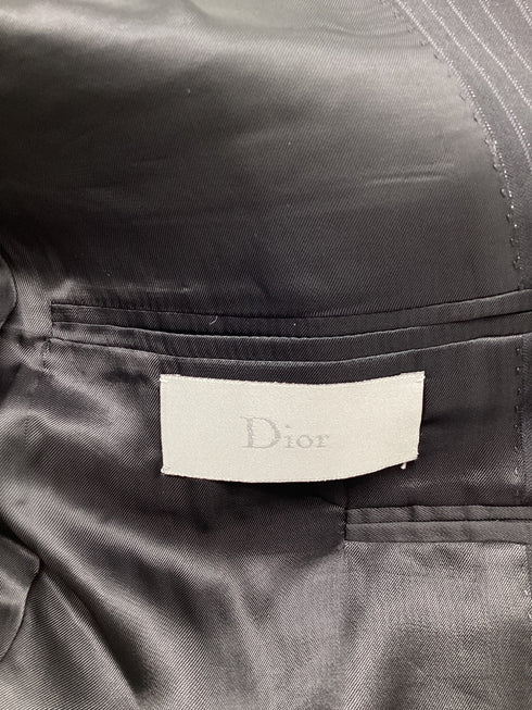 Men's Dior Single-Breasted Pinstripe Blazer in Black Wool