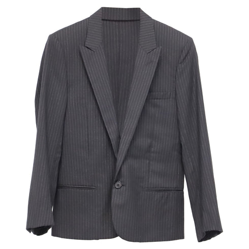 Men's Dior Single-Breasted Pinstripe Blazer in Black Wool
