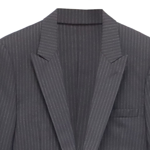 Men's Dior Single-Breasted Pinstripe Blazer in Black Wool