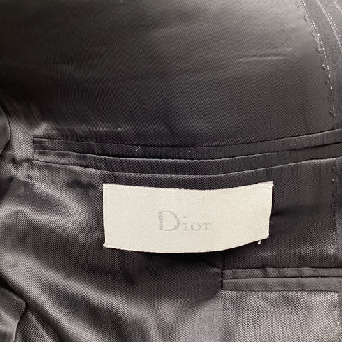 Men's Dior Single-Breasted Pinstripe Blazer in Black Wool