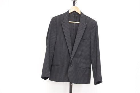 Men's Dior Single-Breasted Pinstripe Blazer in Black Wool