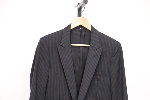Men's Dior Single-Breasted Pinstripe Blazer in Black Wool