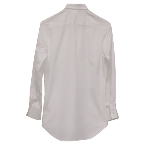Men's Dior Button-Down Bee Embroidered Shirt in White Cotton