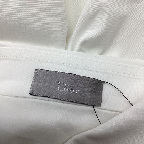 Men's Dior Button-Down Bee Embroidered Shirt in White Cotton