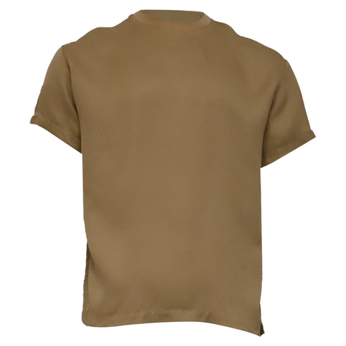Men's Fear of God Round Neck T-Shirt in Brown Viscose
