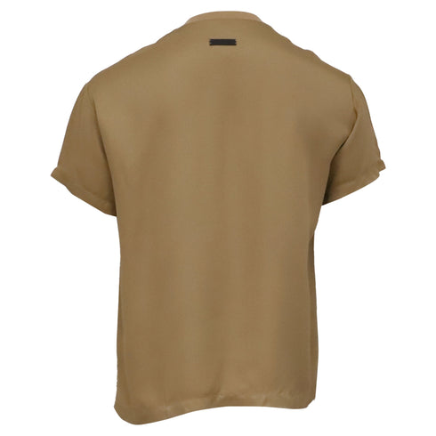 Men's Fear of God Round Neck T-Shirt in Brown Viscose