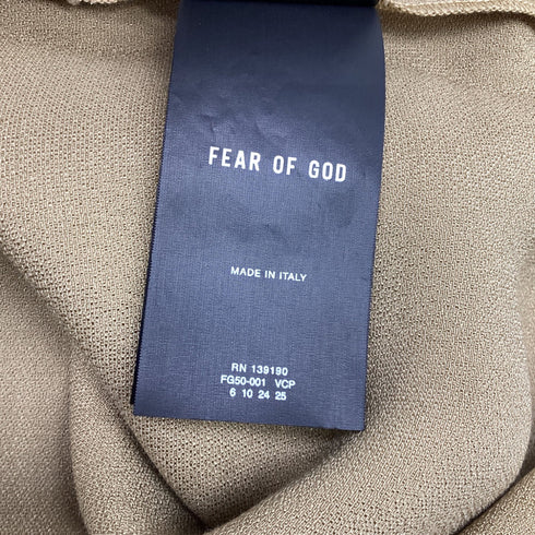 Men's Fear of God Round Neck T-Shirt in Brown Viscose