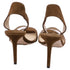 Women's Jimmy Choo Slingback Sandal Heels in Brown Suede