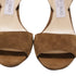 Women's Jimmy Choo Slingback Sandal Heels in Brown Suede