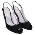 Women's Sergio Rossi Slingback Sandals Heels in Black Suede