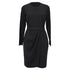 Women's Max Mara Long Sleeve Midi Sheath Dress in Black Wool