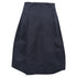 Women's Jil Sander A-Line Midi Skirt in Navy Blue Cotton