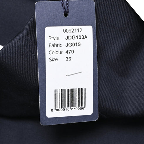 Women's Jil Sander A-Line Midi Skirt in Navy Blue Cotton