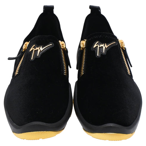 Women's Giuseppe Zanotti Light Jump Gruber Sneakers in Black Velvet