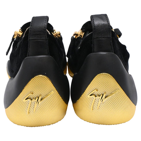 Women's Giuseppe Zanotti Light Jump Gruber Sneakers in Black Velvet