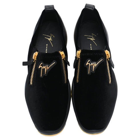 Women's Giuseppe Zanotti Light Jump Gruber Sneakers in Black Velvet