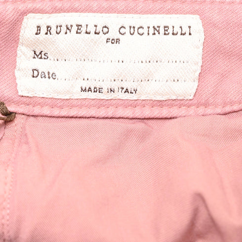 Women's Brunello Cucinelli Straight-Leg Jeans in Pink Cotton