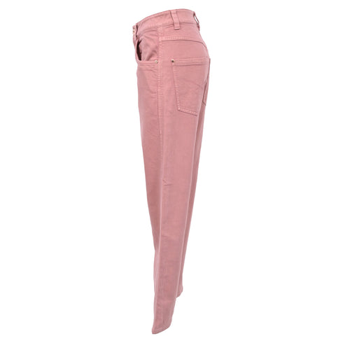 Women's Brunello Cucinelli Straight-Leg Jeans in Pink Cotton