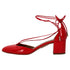 Women's Aquazzura Alexa 50 Pumps in Red Patent Leather