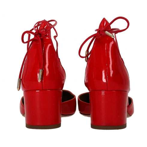 Women's Aquazzura Alexa 50 Pumps in Red Patent Leather