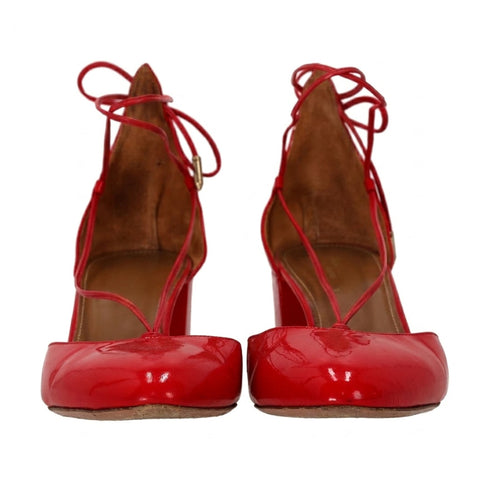 Women's Aquazzura Alexa 50 Pumps in Red Patent Leather
