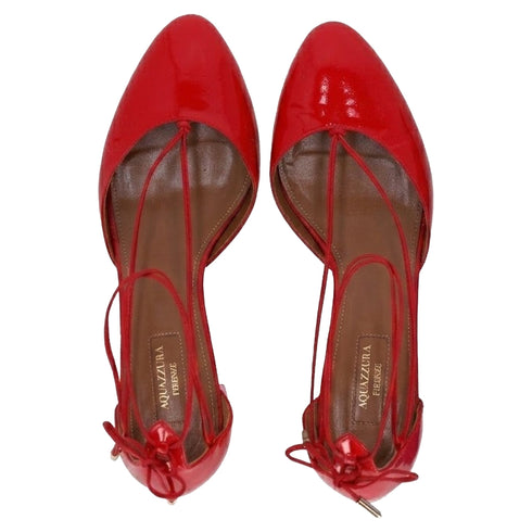 Women's Aquazzura Alexa 50 Pumps in Red Patent Leather