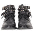 Women's Saint Laurent Studded Ranger Ankle Boots in Black Leather