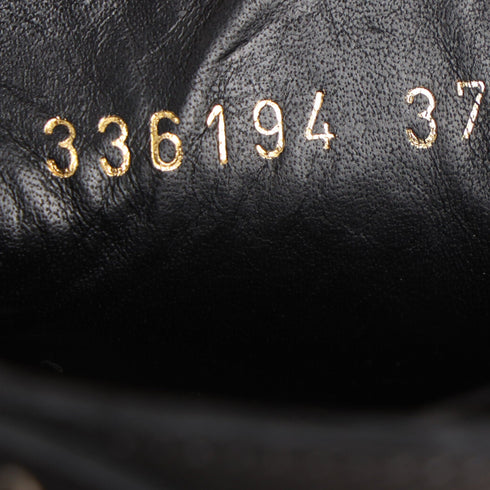 Women's Saint Laurent Studded Ranger Ankle Boots in Black Leather