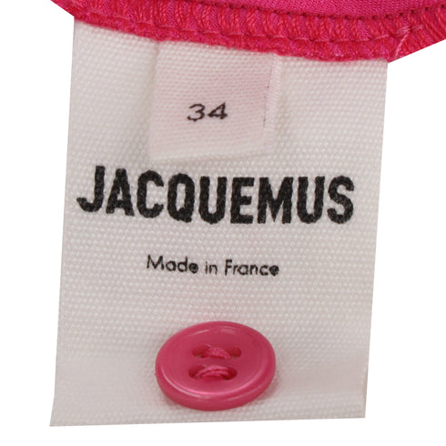 Women's Jacquemus La Chemise Arles Cutout Mini Dress in Pink Viscose