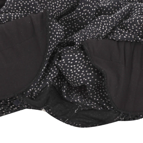 Women's Ba&Sh Celia Polka Dot Ruffled Mini Dress in Black Silk