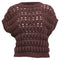 Women's Brunello Cucinelli Open-Work Knitted Top in Brown Cotton