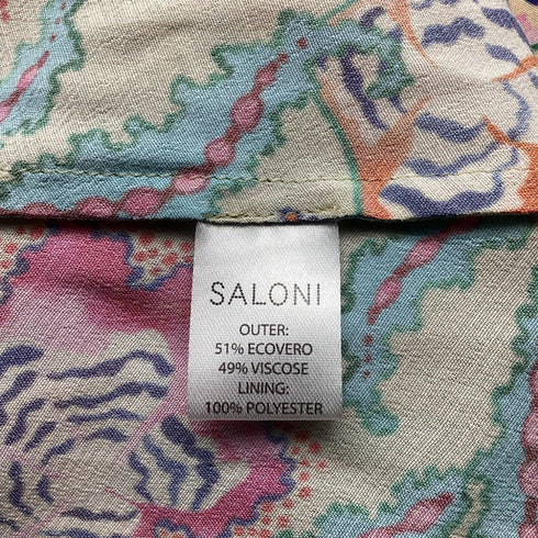 Women's Saloni Lea Printed Midi Dress in Multicolor Viscose