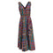 Women's Saloni Zoey Printed Cutout Midi Dress in Multicolor Cotton