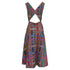 Women's Saloni Zoey Printed Cutout Midi Dress in Multicolor Cotton