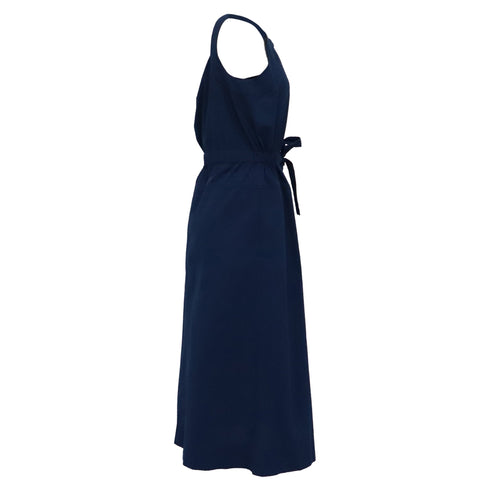 Women's Max Mara Leisure Panfilo Midi Dress in Navy Blue Cotton