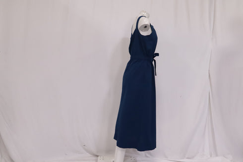 Women's Max Mara Leisure Panfilo Midi Dress in Navy Blue Cotton