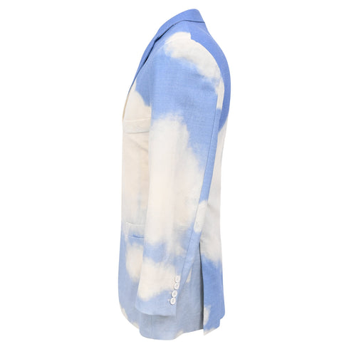 Men's Louis Vuitton Embossed Cloud Blazer in Blue Polyester