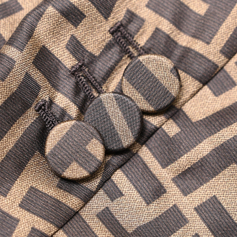 Women's Fendi Monogram Blazer in Multicolor Silk