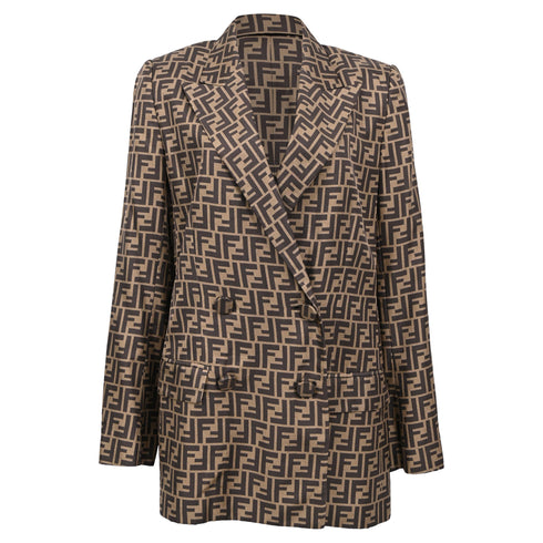 Women's Fendi Monogram Blazer in Multicolor Silk