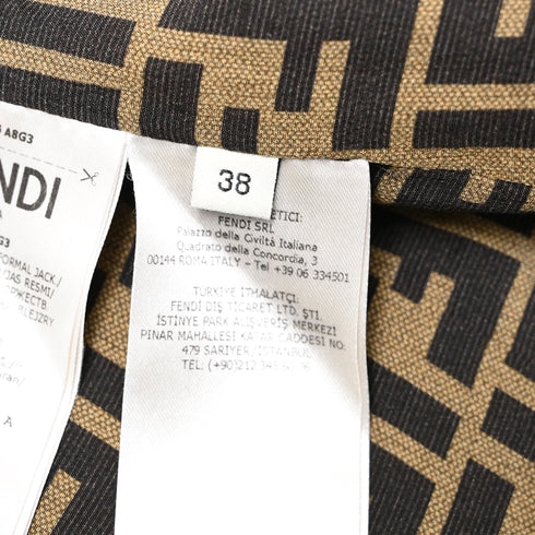 Women's Fendi Monogram Blazer in Multicolor Silk