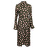 Women's Fendi Printed Midi Dress in Brown Silk