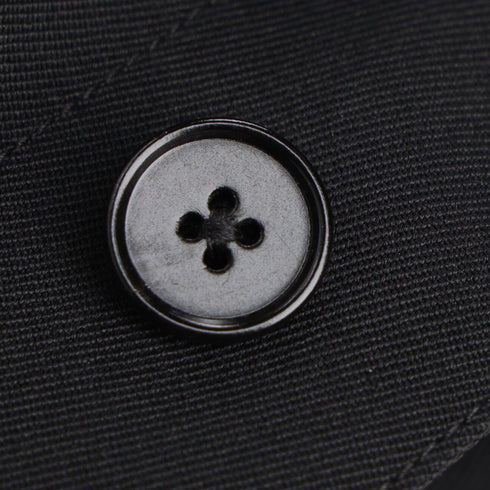 Men's Jil Sander Camp-Collar Overshirt in Black Wool