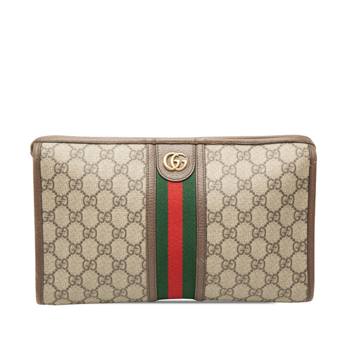 Ophidia Pouch GG Coated Canvas Medium