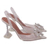 Women's Amina Muaddi Begum Glass Slingback Pumps in White PVC