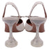 Women's Amina Muaddi Begum Glass Slingback Pumps in White PVC
